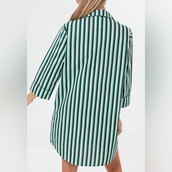 Tuckernuck Spearmint Stripe Nightshirt NWT - Picture 4 of 7
